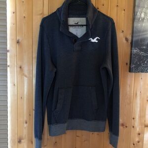 Hollister Dark Blue High-Collar Sweater